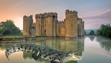 Au existat vreodată castele înconjurate de apă în care se află crocodili înfometați?